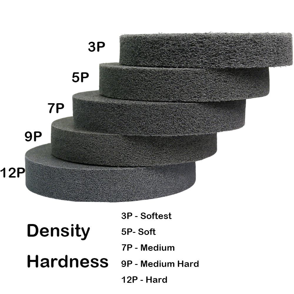 6"x1" Unitized Nylon Fiber Polishing Wheel 3P/5P/7P/9P/12P for Stainless Steel Aluminum Metal Heavy-Duty Deburring Surface Prep