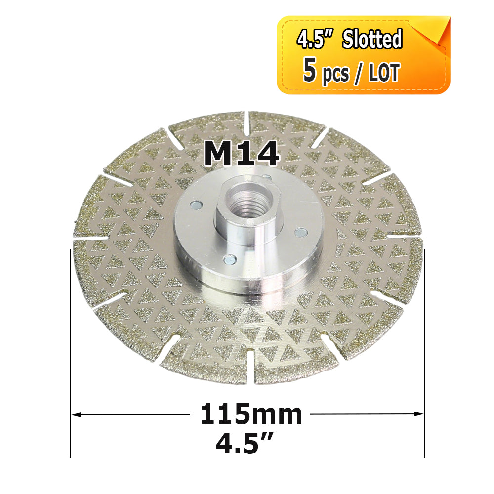 4.5"/5"*M14 Starry Sky Electroplated Diamond Cutting Disc Ultra Sharp Saw Blade for Ceramic Tile Marble Granite Concrete Brick
