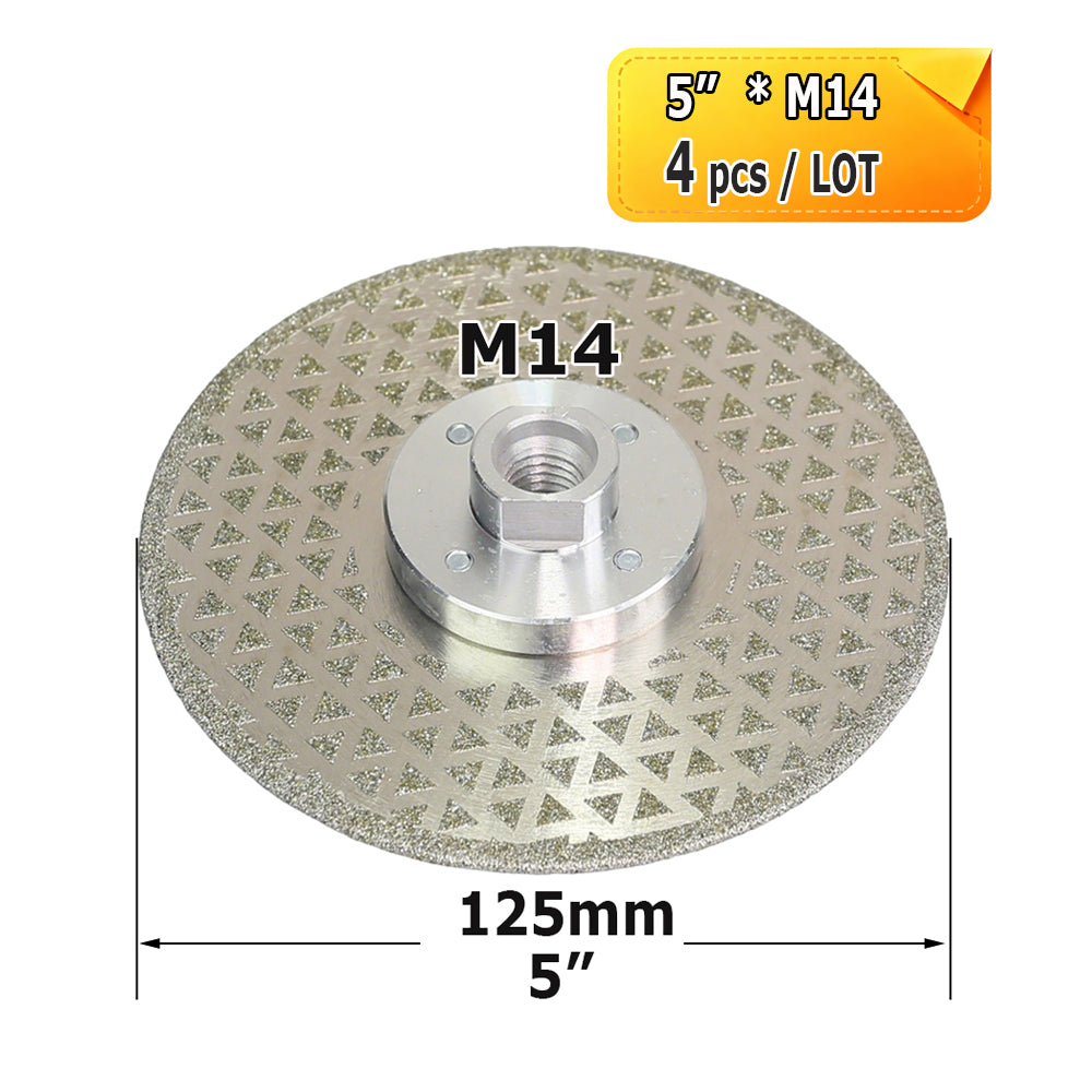 4.5"/5"*M14 Starry Sky Electroplated Diamond Cutting Disc Ultra Sharp Saw Blade for Ceramic Tile Marble Granite Concrete Brick
