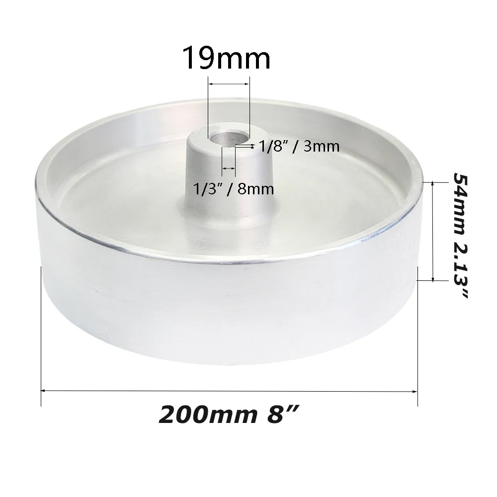 50-200mm Fully Aluminum Wheel Belt Sander Grinder Contact Wheel Pulley Drive Active Idler Wheel
