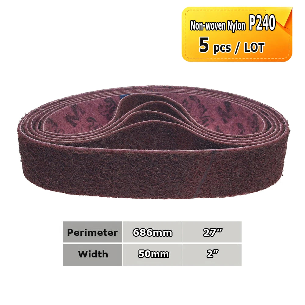 686x50mm Abrasive Polishing Belts 2"x27" Sanding Bands Trizact Non-woven Wool Felt for Precision Fine Mirror Polishing