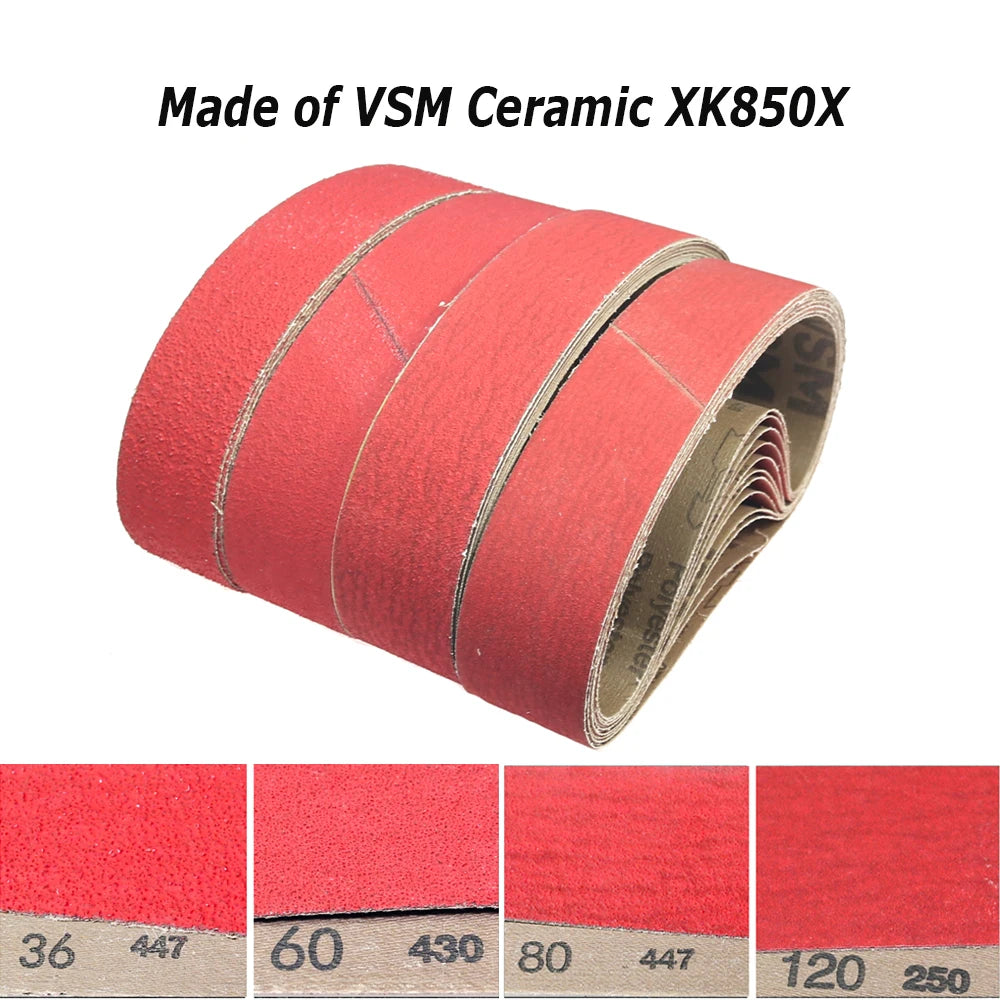 Sanding Belts 50x686mm 2"x27" Zirconia Ceramic AO Abrasive Bands P36-P1500 for Knife Stainless Grinding Woodworking Polishing