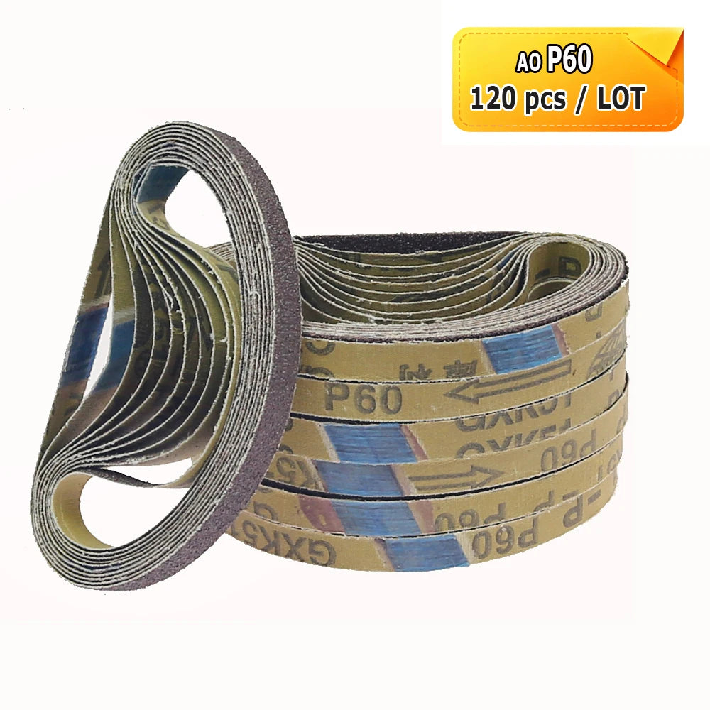 330x10mm Sanding Bands Belts Mini Portable Belt Sander Grinder Accessories AO ZA Non-woven Nylon for Metal Wood Polishing
