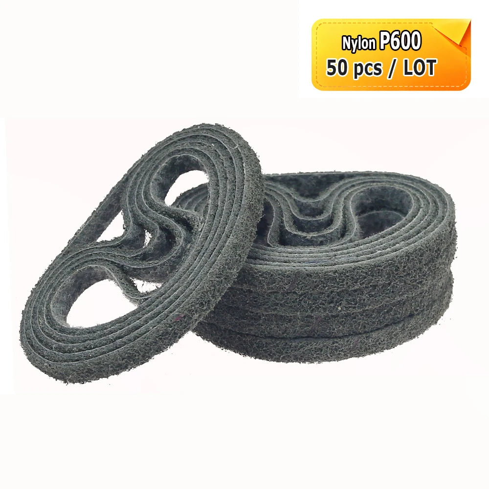 330x10mm Sanding Bands Belts Mini Portable Belt Sander Grinder Accessories AO ZA Non-woven Nylon for Metal Wood Polishing