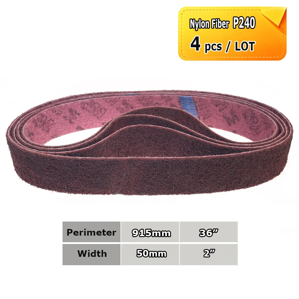 915x50mm Sanding Polishing Belts 2x36“ Abrasive Bands, Non-woven Nylon Fiber, Wool Felt, 305EA A3 A5, 237AA A6 A16 A30 A65