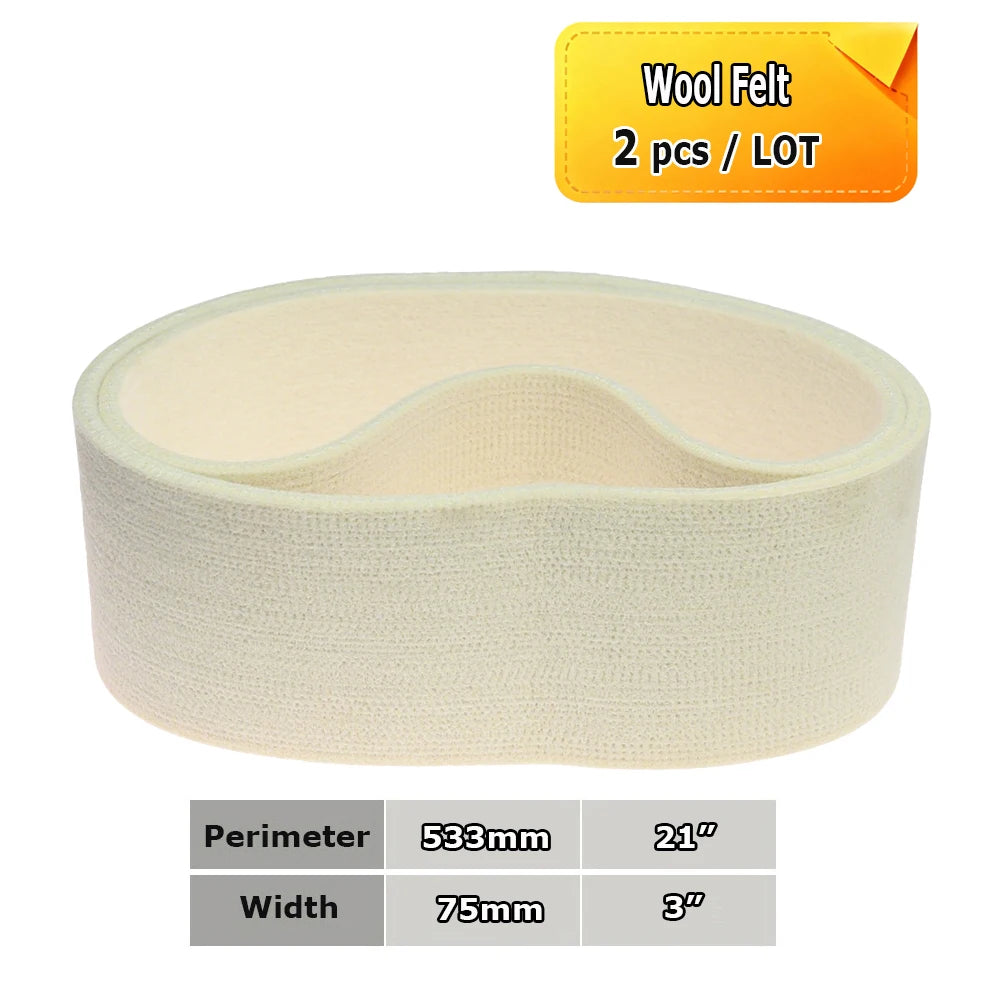 3" x 21" Belt Sander Sanding Bands 533x75mm Abrasive Grinding Belts Ceramic P36 - AO P1500, A3 - A65, Zirconia, Non-woven, Felt