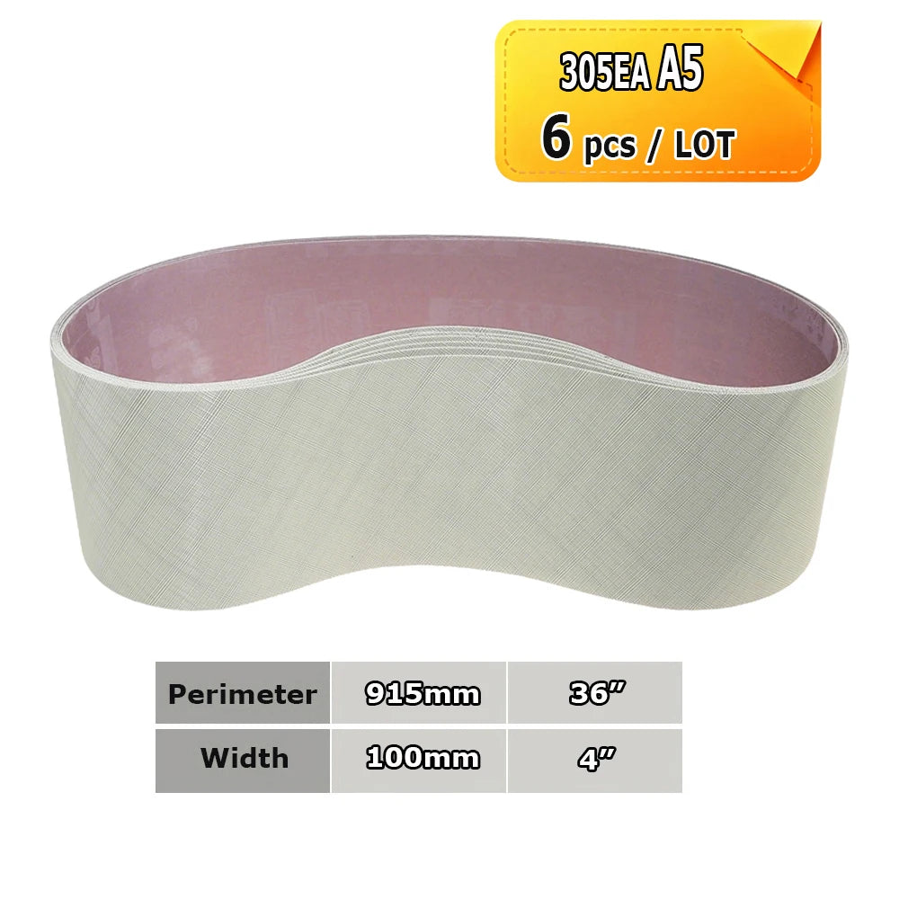 915x100mm Abrasive Sanding Belts 4"x36" Polishing Bands, Non-woven Nylon Fiber, Wool Felt, 305EA A3 A5, 237AA A6 A16 A30 A65