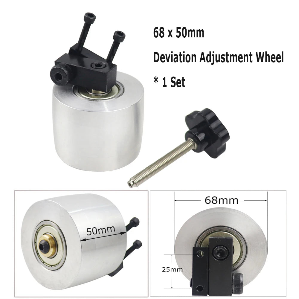 50-200mm Fully Aluminum Wheel Belt Sander Grinder Contact Wheel Pulley Drive Active Idler Wheel