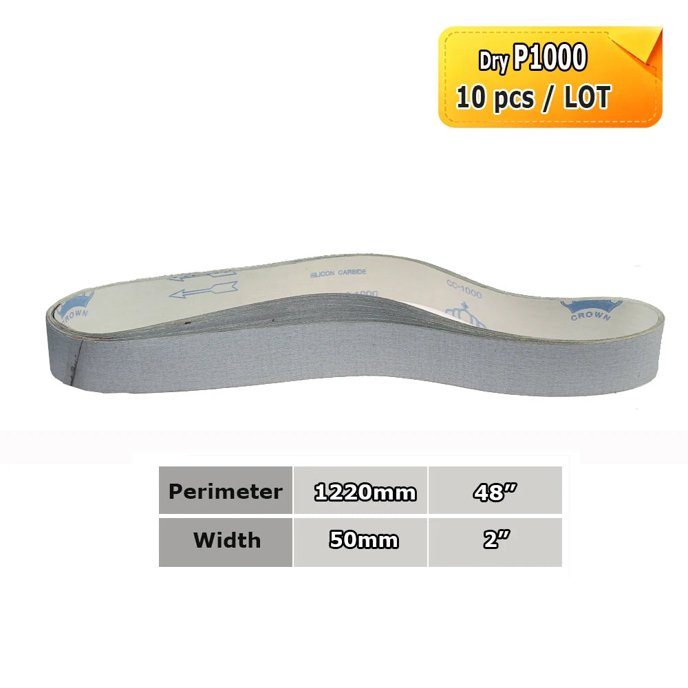 1220x50mm Abrasive Sanding Belts 2x48", Ceramic, Zirconia, Aluminum Oxide for Metal Wood Grinding Polishing