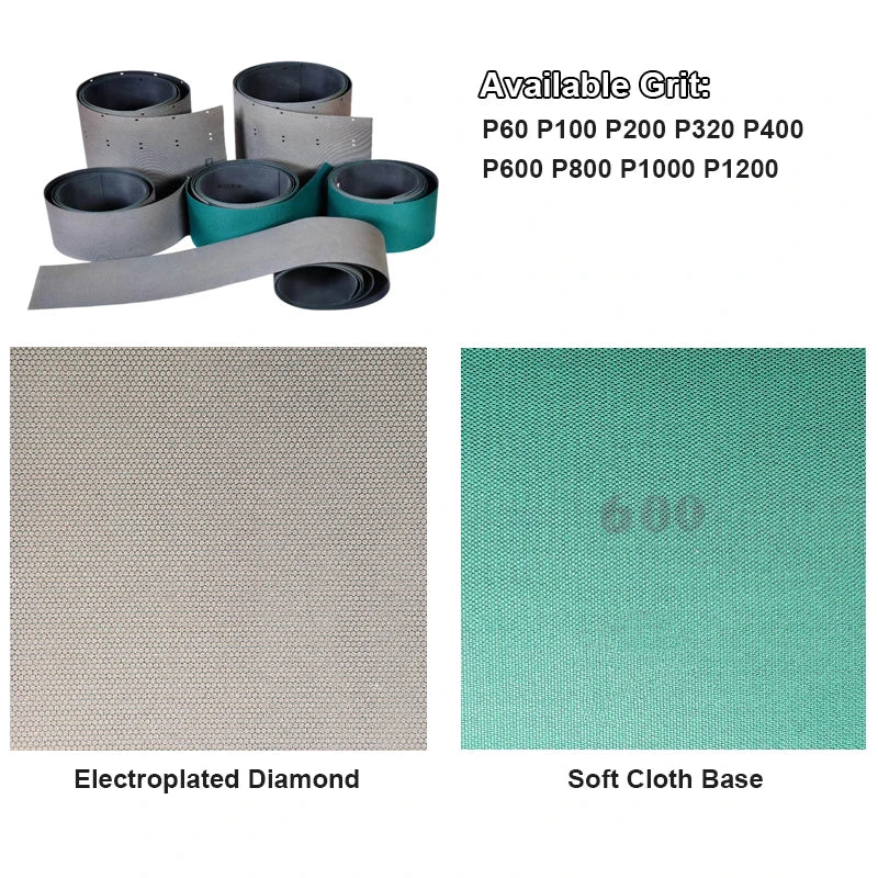 1 piece 1/2"x18" Diamond Sanding Belt 457x13mm Abrasive Band P60-P3000 for Stone Glass Finish
