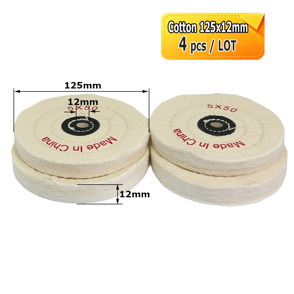 2"-5" Mini Abrasive Grinding Wheel Bench Grinder Ceramic Unitized Fiber Cotton Felt Polishing Finishing Wheel