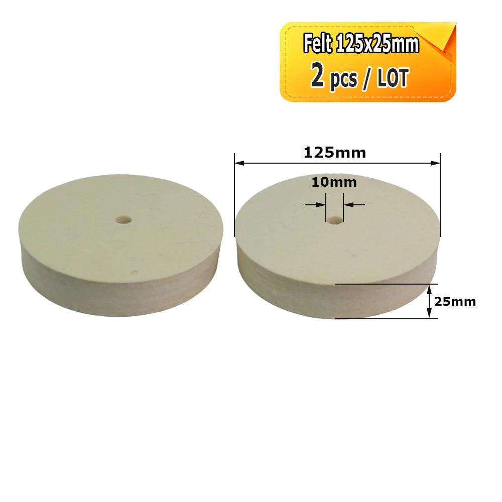 2"-5" Mini Abrasive Grinding Wheel Bench Grinder Ceramic Unitized Fiber Cotton Felt Polishing Finishing Wheel