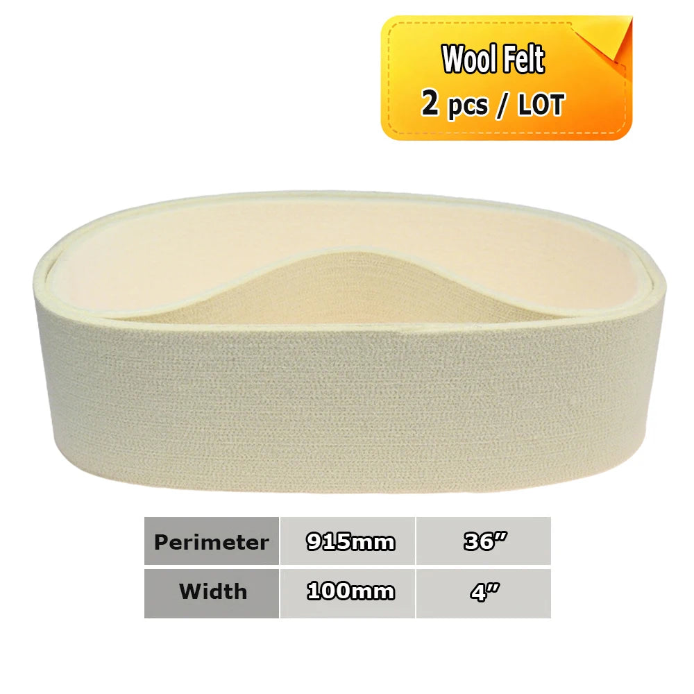 915x100mm Abrasive Sanding Belts 4"x36" Polishing Bands, Non-woven Nylon Fiber, Wool Felt, 305EA A3 A5, 237AA A6 A16 A30 A65