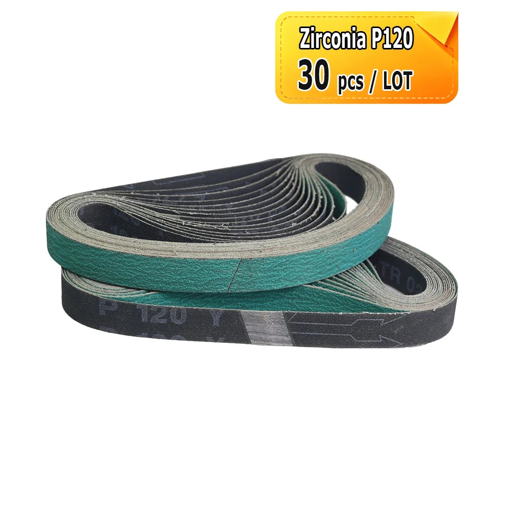 520x20mm Abrasive Sanding Belt for Air Pneumatic Belt Sander Grinder Zirconia A/O Nylon Fiber for Metal Wood Polishing Grinding
