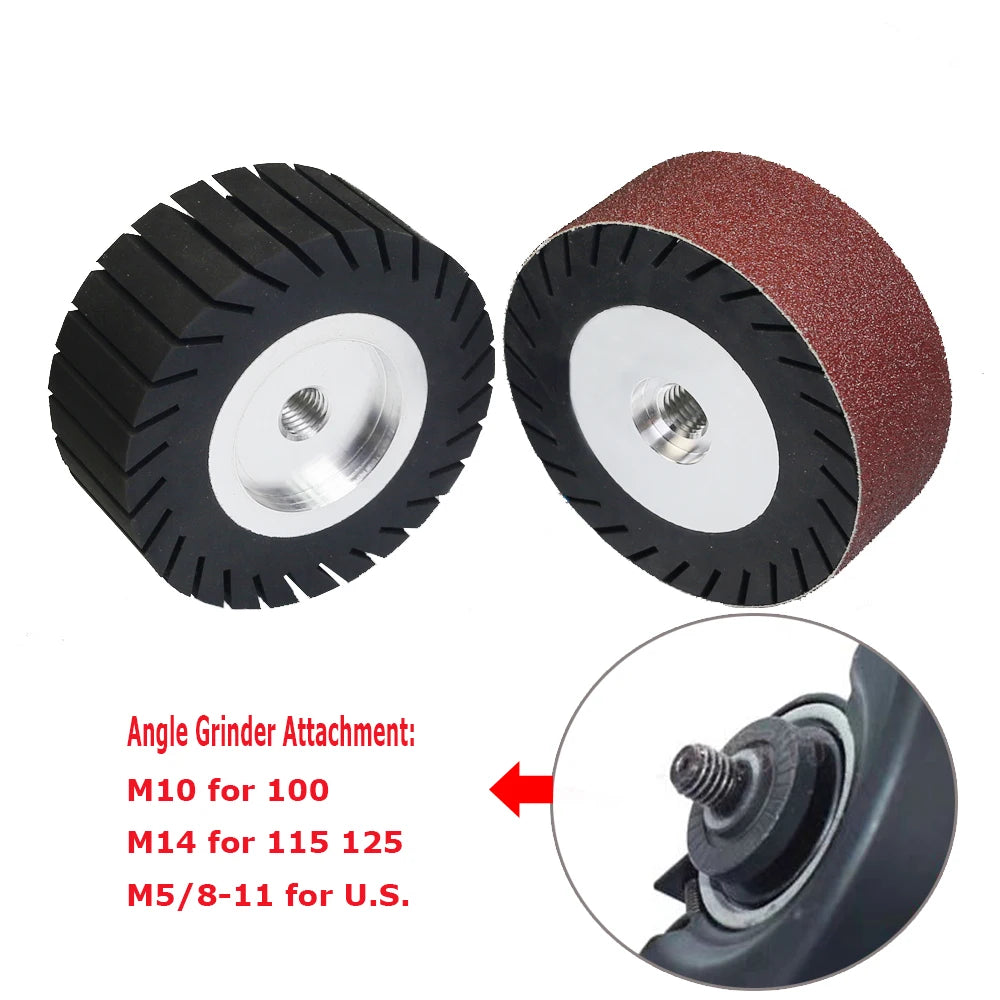 5“ 124x30mm Expansion Polishing Wheel Angle Grinder Expandable Drum with Zirconia A/O Sanding Sleeves for Metal Wood Grinding