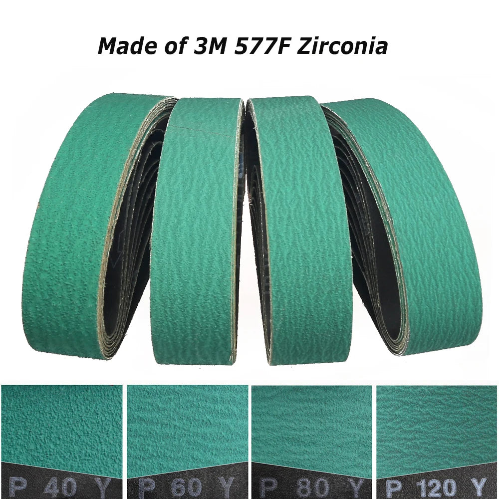 Sanding Belts 50x686mm 2"x27" Zirconia Ceramic AO Abrasive Bands P36-P1500 for Knife Stainless Grinding Woodworking Polishing