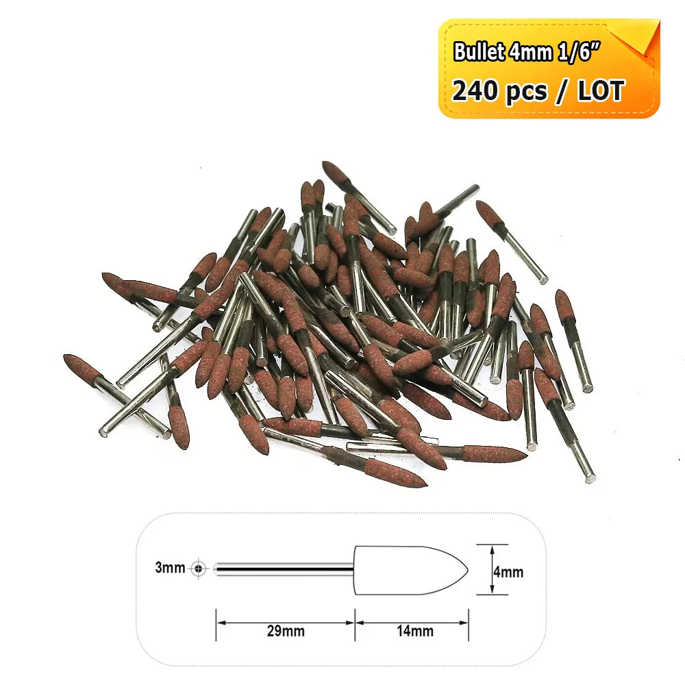 Dia. 4-12mm Sesame Grinding Heads Rubber with Abrasives Polishing Wheels Dremel Die Grinder Rotary Tools