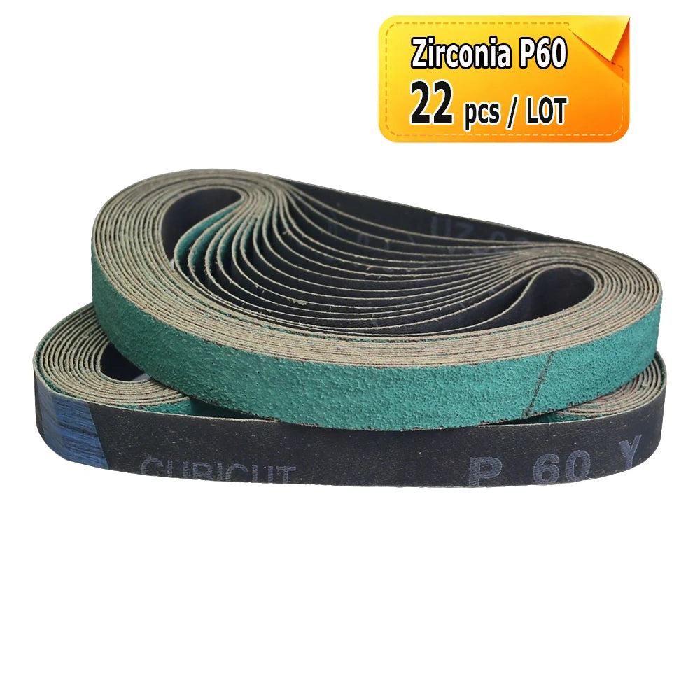 520x20mm Abrasive Sanding Belt for Air Pneumatic Belt Sander Grinder Zirconia A/O Nylon Fiber for Metal Wood Polishing Grinding