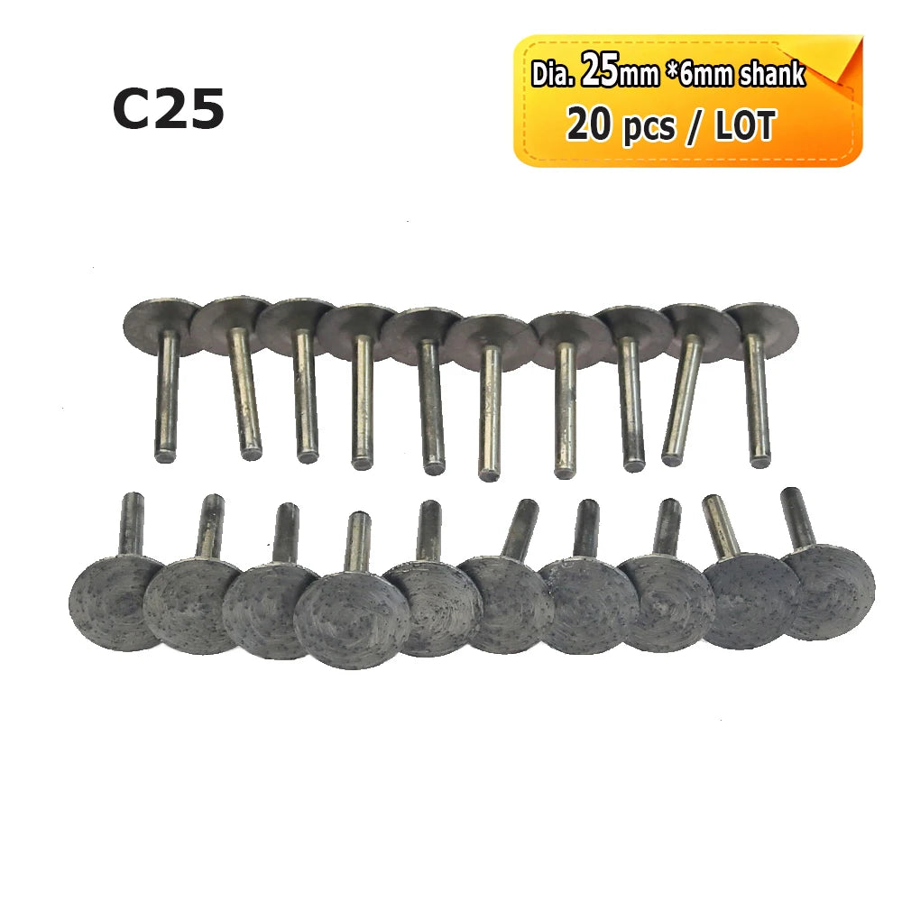 Sintered Diamond Grinding Heads 6mm Shank Mounted Bits for Stone Lettering Engraving Carving Cutting Polishing