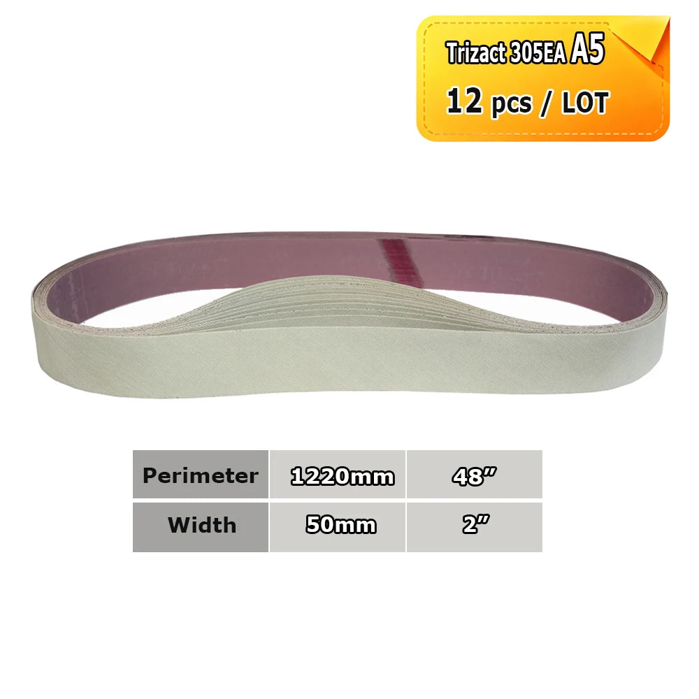 2x48" Grinder Polishing Belts 1220x50mm Sanding Bands, Non-woven Nylon Fiber, Wool Felt, 305EA A3 A5, 237AA A6 A16 A30 A65