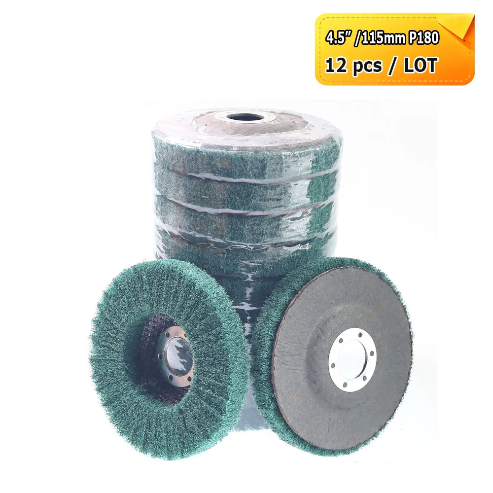 4.5" 115mm Angle Grinder Flap Grinding Discs Abrasive Wheels Non-woven, Nylon Fiber, Zirconia, Felt, Poly Strip