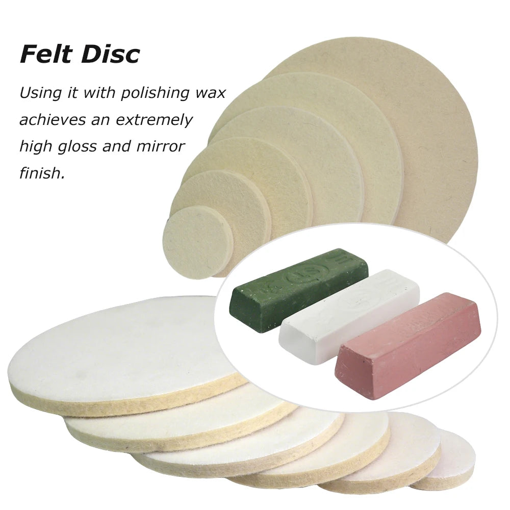 2" - 7" Abrasive Sanding Discs Black Poly Strip P36 Non-woven Polishing Pad P180 P320 P600 Wool Felt Buffing Disk Wax