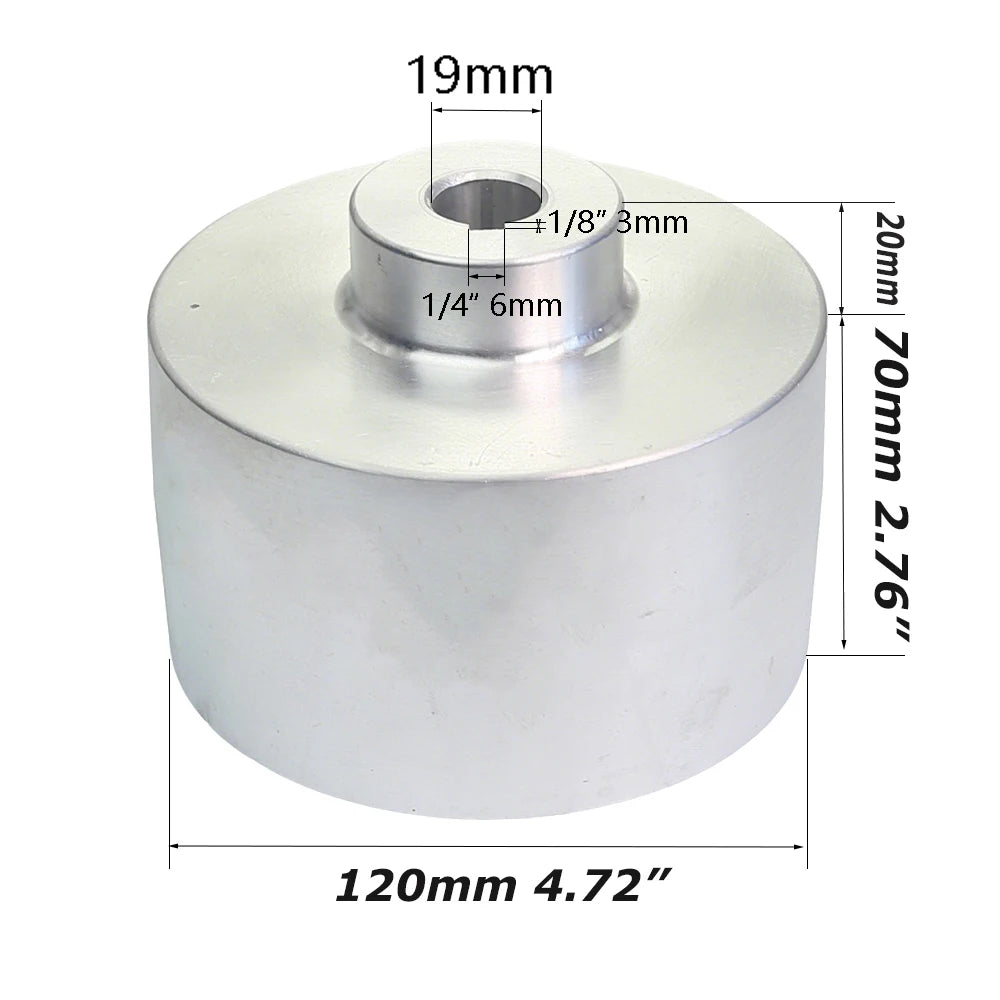 50-200mm Fully Aluminum Wheel Belt Sander Grinder Contact Wheel Pulley Drive Active Idler Wheel