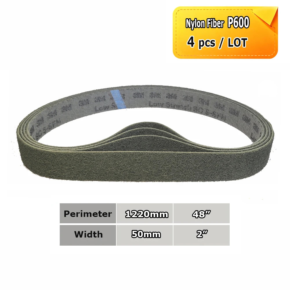 2x48" Grinder Polishing Belts 1220x50mm Sanding Bands, Non-woven Nylon Fiber, Wool Felt, 305EA A3 A5, 237AA A6 A16 A30 A65
