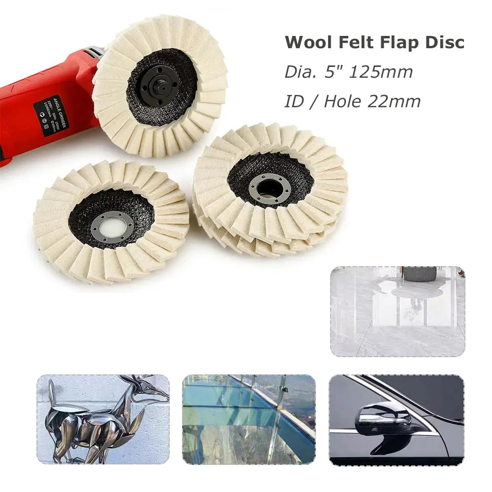4.5" 115mm Angle Grinder Flap Grinding Discs Abrasive Wheels Non-woven, Nylon Fiber, Zirconia, Felt, Poly Strip
