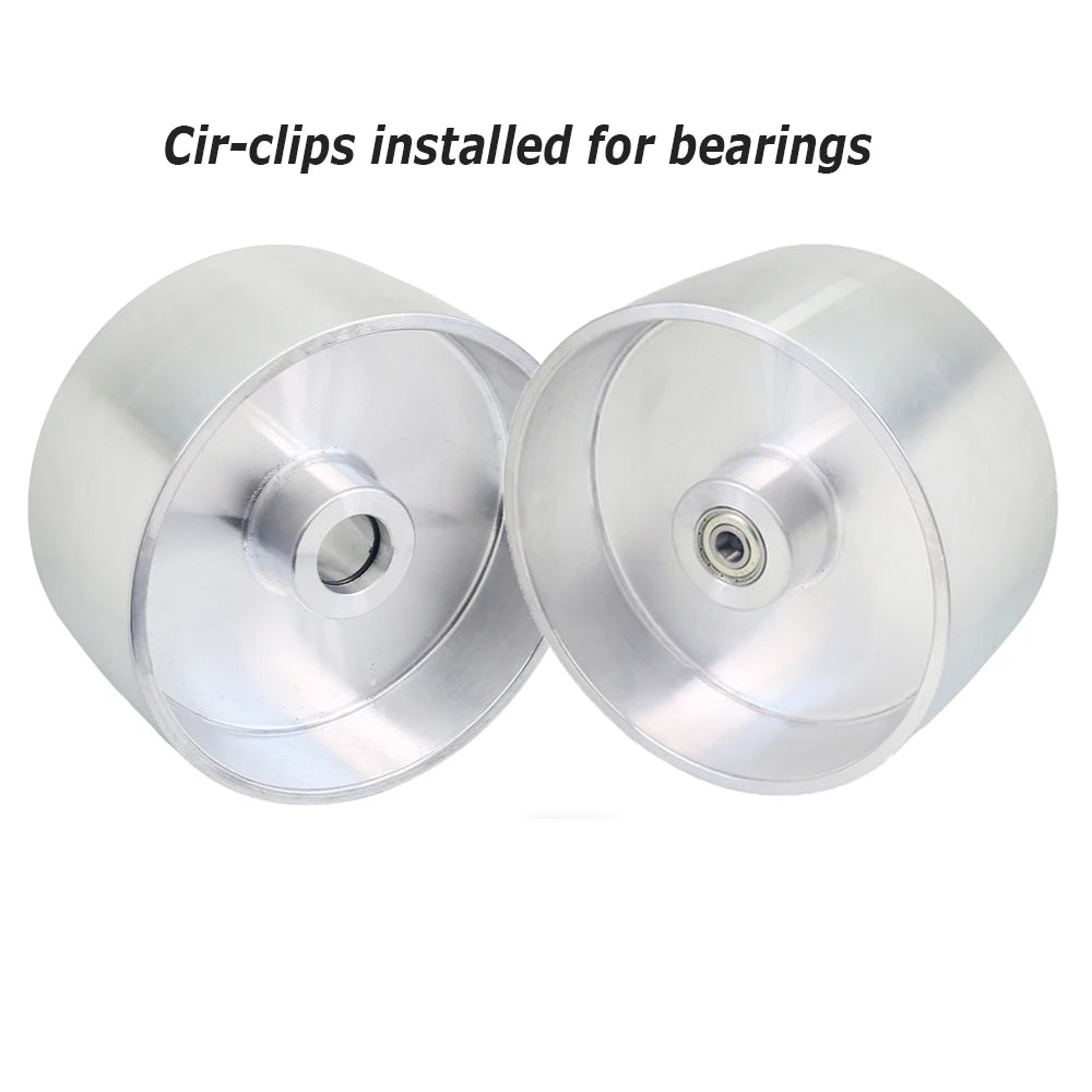 Dia. 200/180 x 100mm Fully Aluminum Wheel Pulley Belt Grinder Contact Wheel Drive Tracking Idler Wheel
