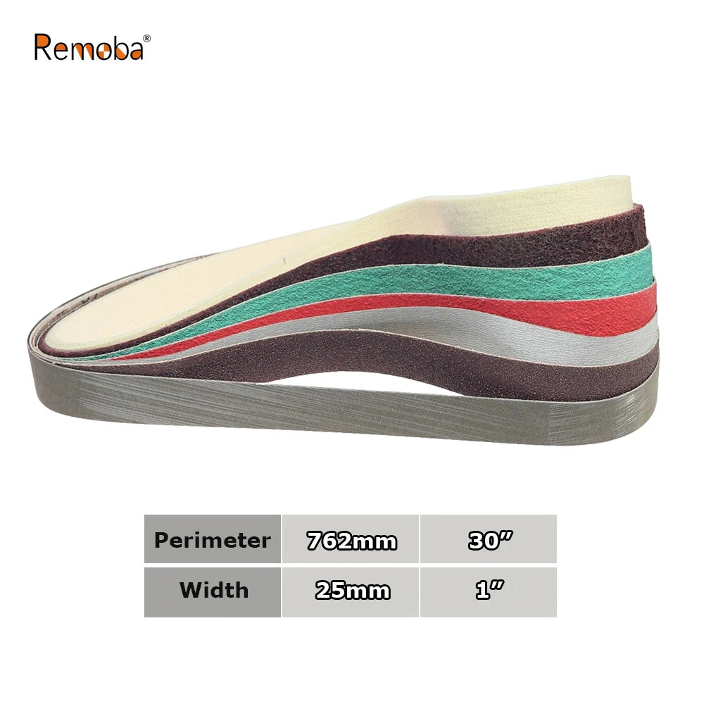 762x25mm Abrasive Sanding Belts 1x30 inch Belt Sander Bands Ceramic P36 - AO P1500, A3 - A65, Zirconia, Non-woven, Felt