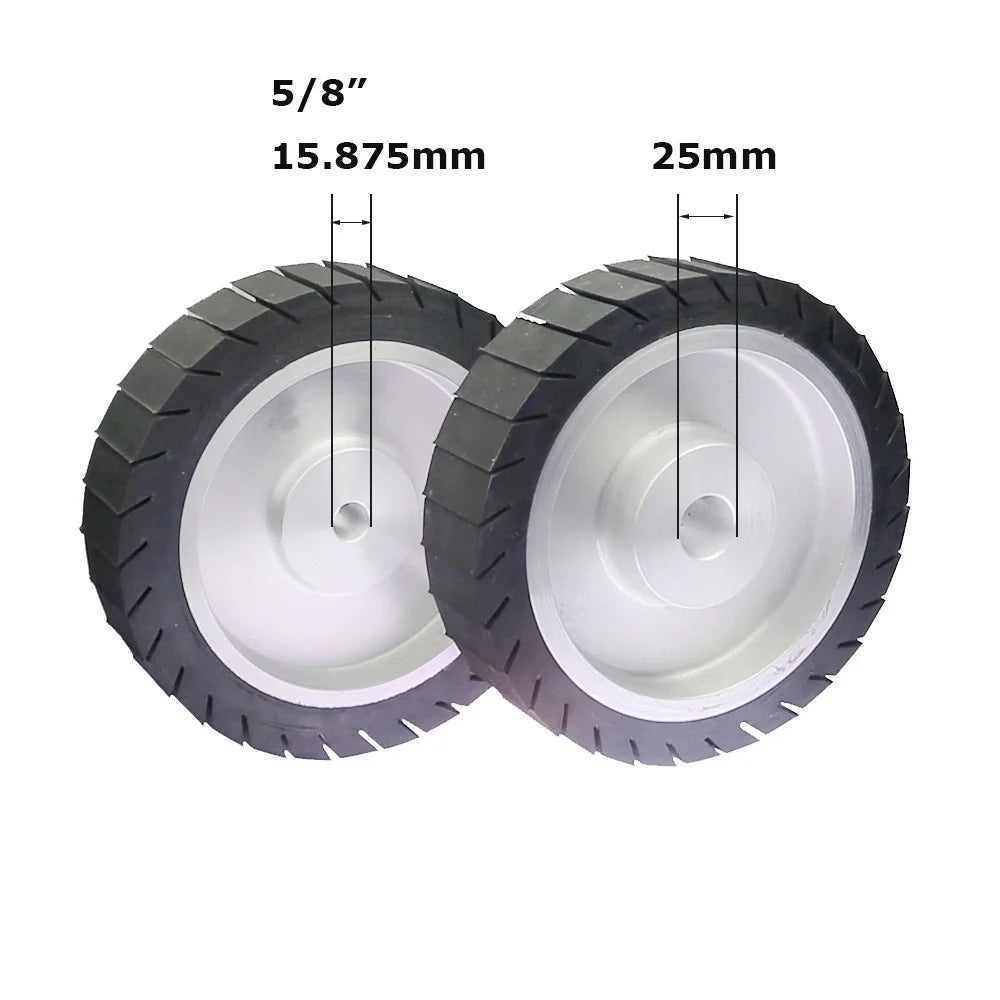 200x50mm 8” Rubber Expander Polishing Wheel with 630x50mm Sanding Sleeves Zirconia Nylon Fiber for Metal Grinding Wire Drawing