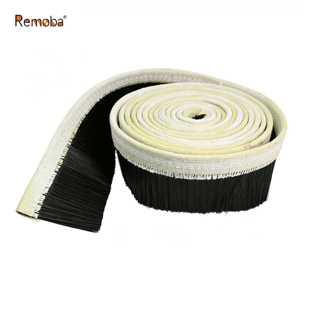 Woodworking Dust Cover Black Bristle Strip Nylon Dustproof Seal Brush for CNC Wood Router Machine