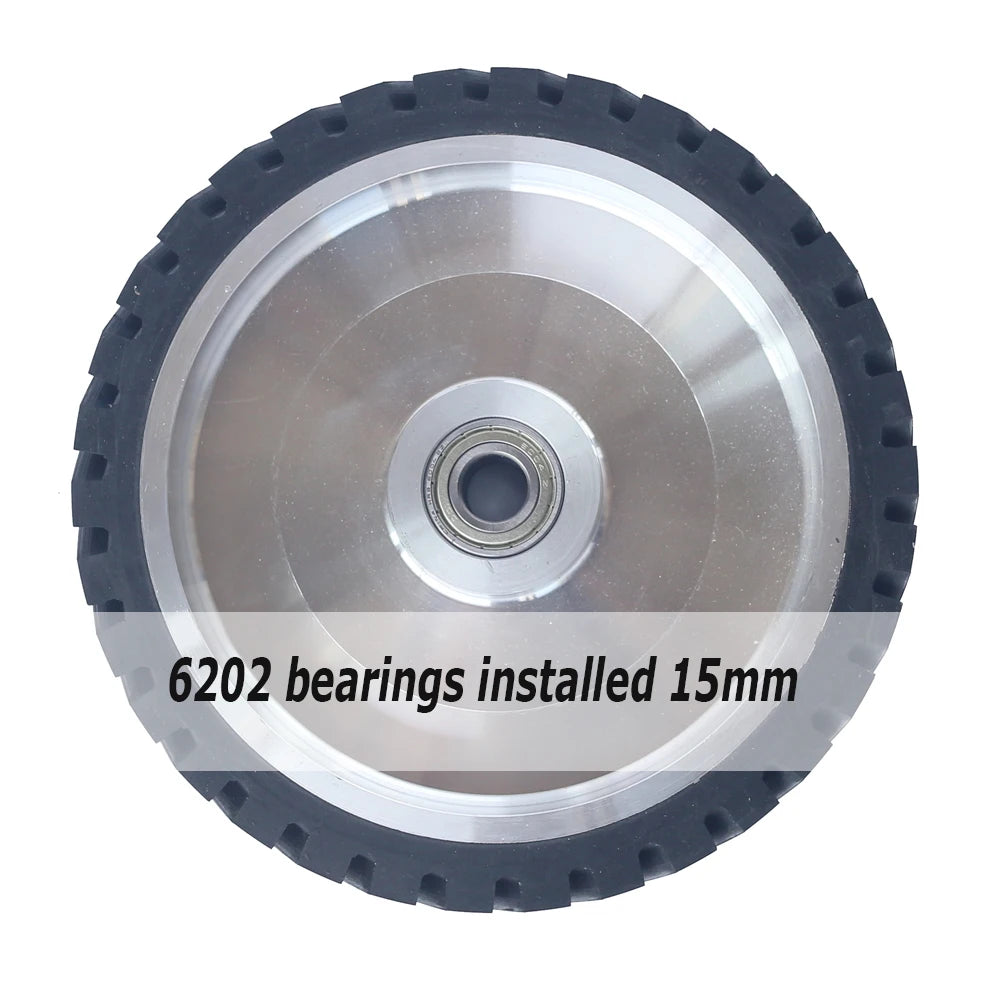 75mm 3in. Width Rubber Idler Wheel Belt Grinder Contact Wheel Drive Pulley Roller 350-150mm