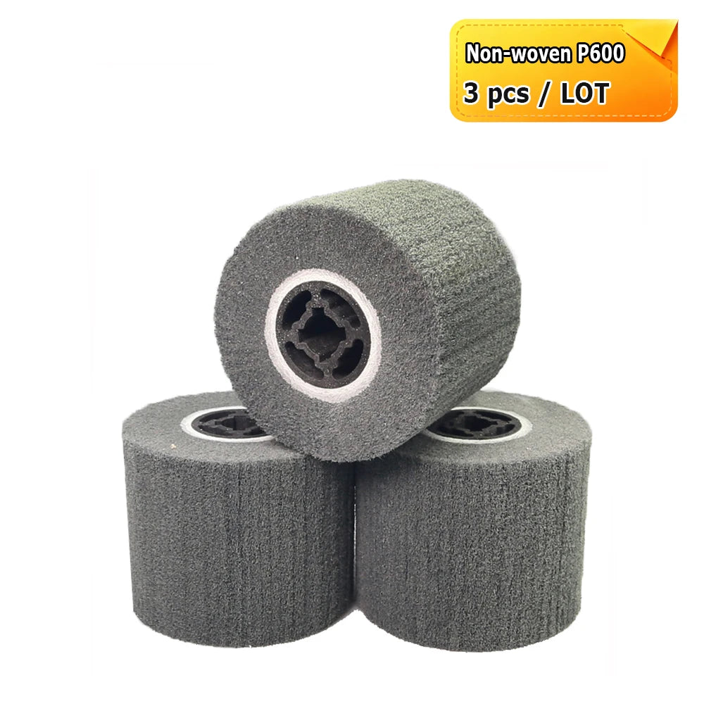 120x100x19mm Drum Polishing Wheel Stainless Steel Wire drawing Brush - Non-woven, Poly Strip, Felt, Cotton, Steel Wire,Hemp