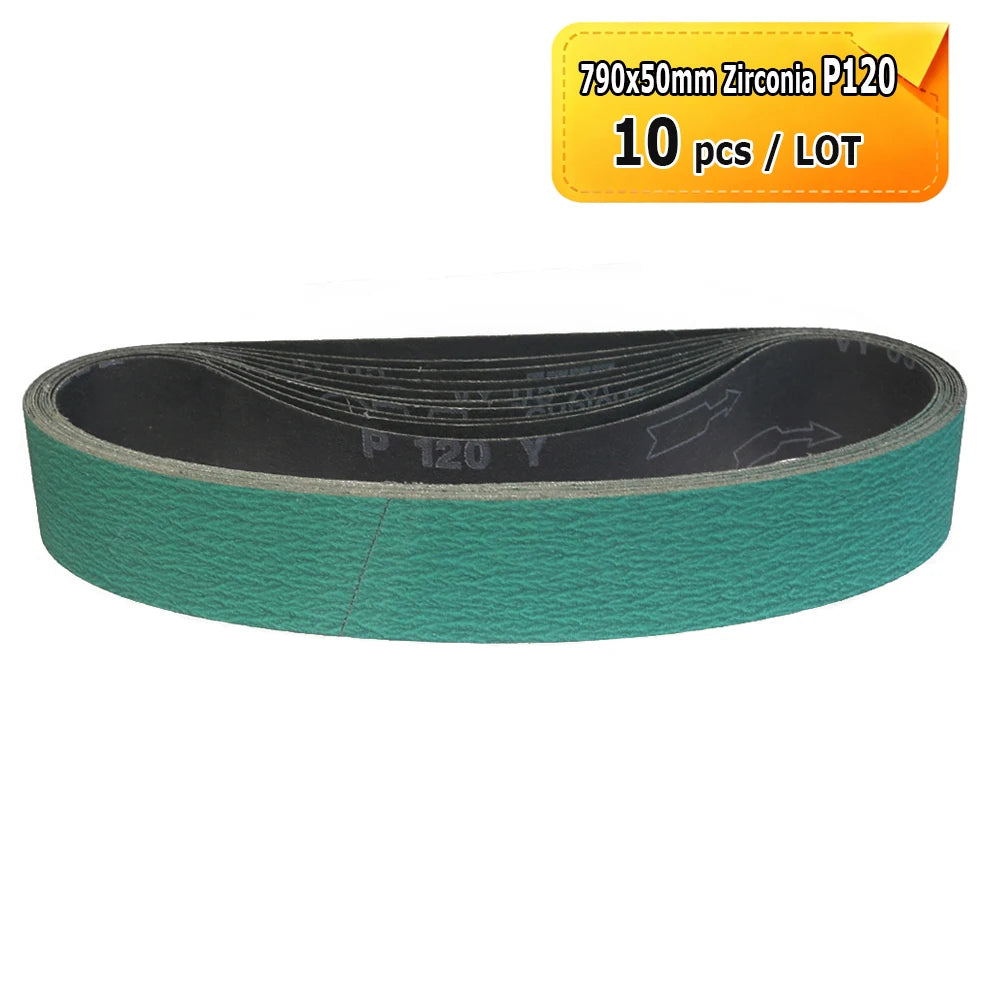 790x50mm Sanding Sleeves Belts for 250x50mm Expander Wheel Zirconia Ceramic Non-woven for Metal Wood Plastic Grinding Polishing
