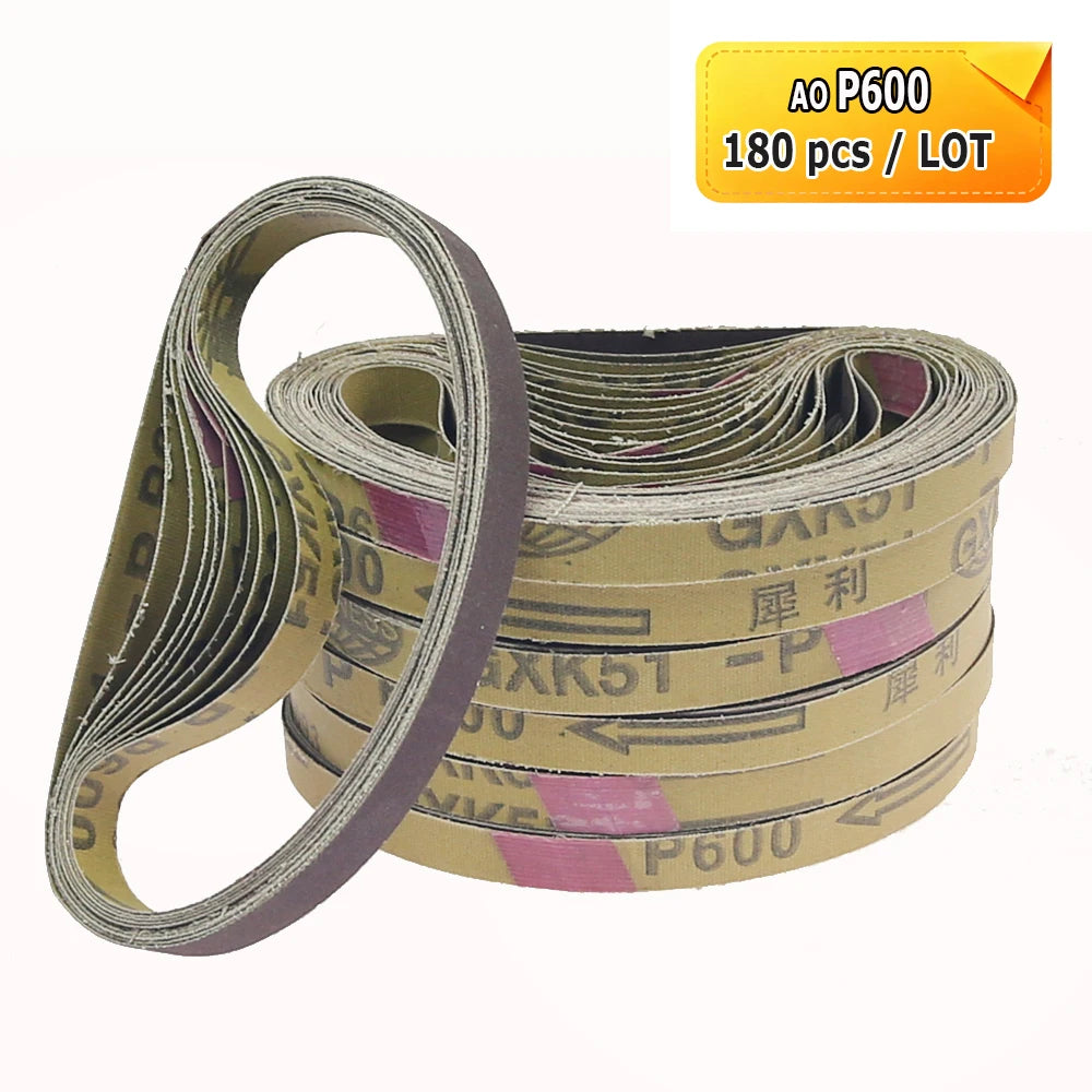 330x10mm Sanding Bands Belts Mini Portable Belt Sander Grinder Accessories AO ZA Non-woven Nylon for Metal Wood Polishing