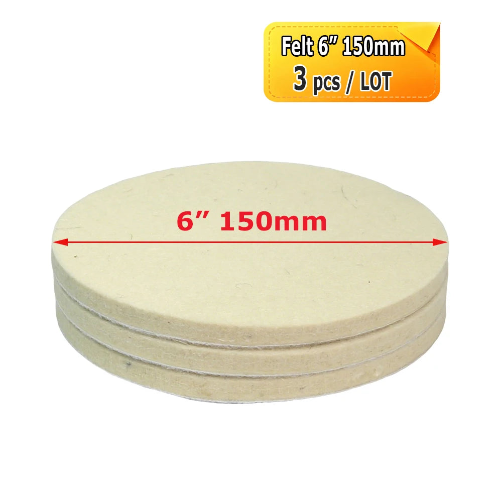 2" - 7" Abrasive Sanding Discs Black Poly Strip P36 Non-woven Polishing Pad P180 P320 P600 Wool Felt Buffing Disk Wax