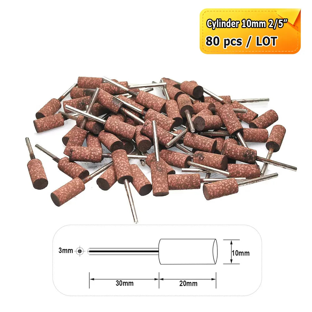Dia. 4-12mm Sesame Grinding Heads Rubber with Abrasives Polishing Wheels Dremel Die Grinder Rotary Tools