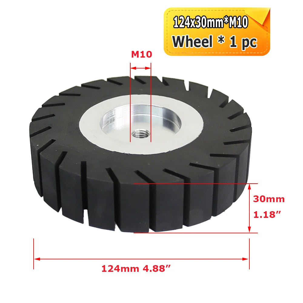 5“ 124x30mm Expansion Polishing Wheel Angle Grinder Expandable Drum with Zirconia A/O Sanding Sleeves for Metal Wood Grinding