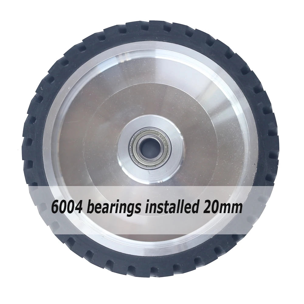 75mm 3in. Width Rubber Idler Wheel Belt Grinder Contact Wheel Drive Pulley Roller 350-150mm