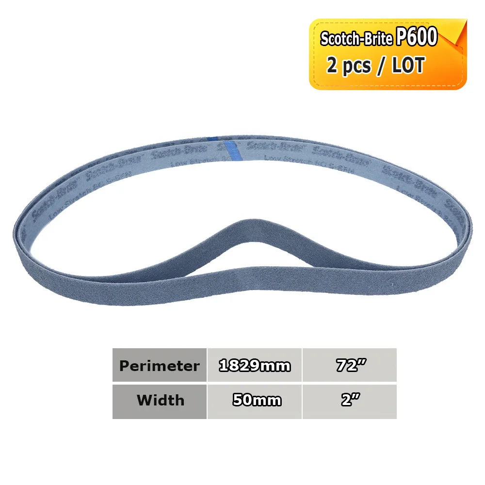 2x72" Abrasive Sanding Belts 1829x50mm, Non-woven Nylon Fiber, Wool Felt, 305EA A3 A5, 237AA A6 A16 A30 A65