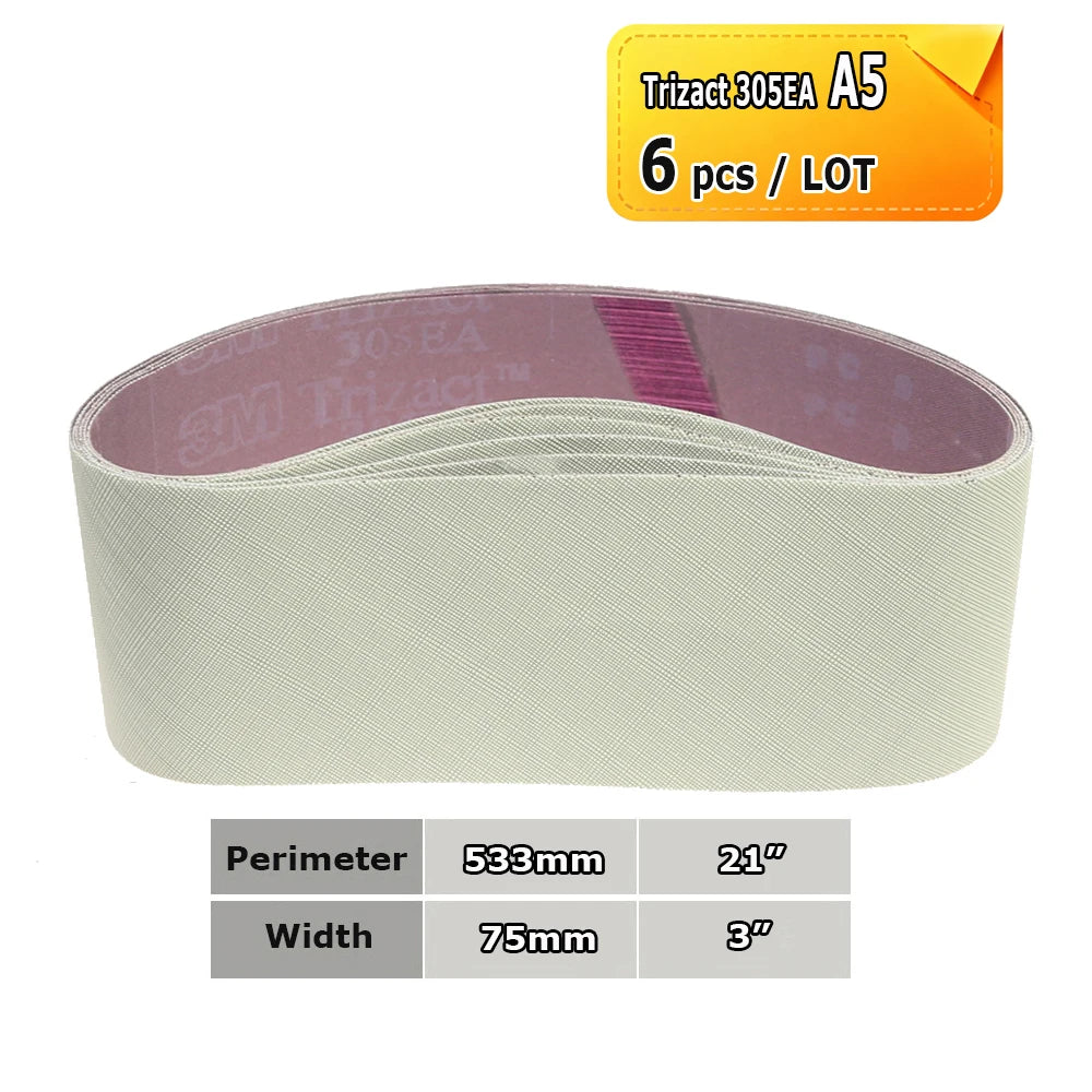 3" x 21" Belt Sander Sanding Bands 533x75mm Abrasive Grinding Belts Ceramic P36 - AO P1500, A3 - A65, Zirconia, Non-woven, Felt