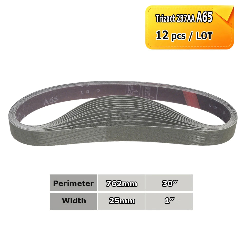 762x25mm Abrasive Sanding Belts 1x30 inch Belt Sander Bands Ceramic P36 - AO P1500, A3 - A65, Zirconia, Non-woven, Felt