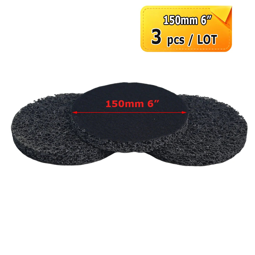 3" - 7" Weld Joint Cleaning Grinding Wheel Rust Paint Removal Poly Strip Disc Air Sander Pad