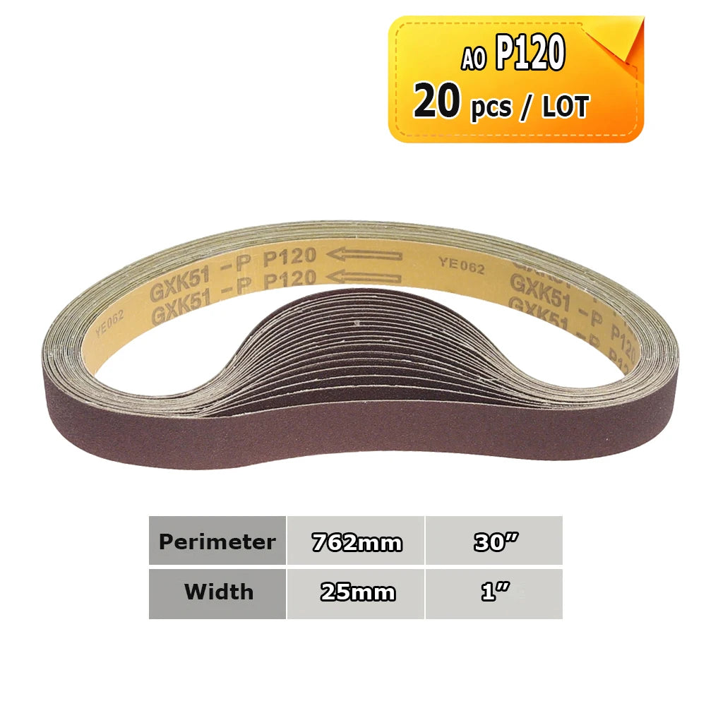 762x25mm Abrasive Sanding Belts 1x30 inch Belt Sander Bands Ceramic P36 - AO P1500, A3 - A65, Zirconia, Non-woven, Felt