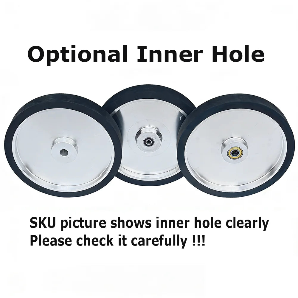 14"x2" Solid Rubber Contact Wheel 90A 70A 55A 350x50mm Belt Grinder Sander Tracking Idler wheel