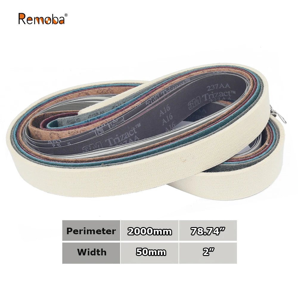 2000x50mm Polishing Sanding Belts Belt Grinder Accessories, Non-woven Nylon Fiber, Wool Felt, 305EA A3 A5, 237AA A6 A16 A30 A65