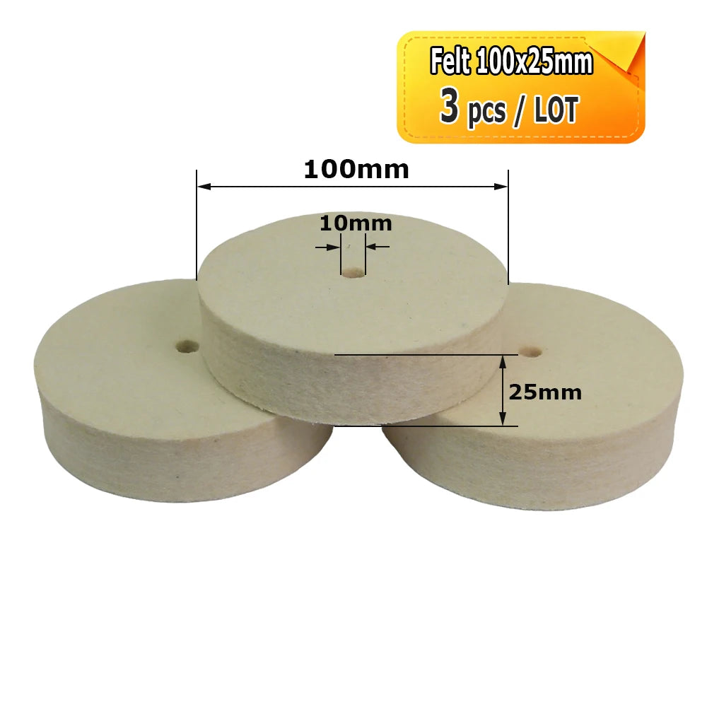 2"-5" Mini Abrasive Grinding Wheel Bench Grinder Ceramic Unitized Fiber Cotton Felt Polishing Finishing Wheel