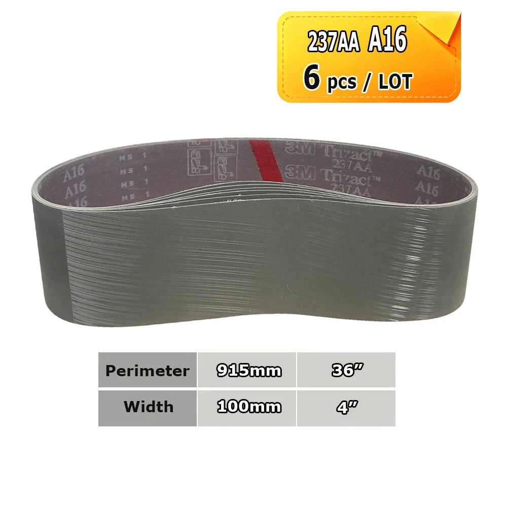 915x100mm Abrasive Sanding Belts 4"x36" Polishing Bands, Non-woven Nylon Fiber, Wool Felt, 305EA A3 A5, 237AA A6 A16 A30 A65
